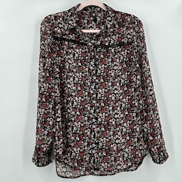 𝅺KUT from the Kloth Women’s Floral Button Down Blouse Size Small - Picture 1 of 9
